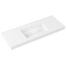 Essential Accessible 1200mm Gloss White Rectangular Composite Wall Hung Basin